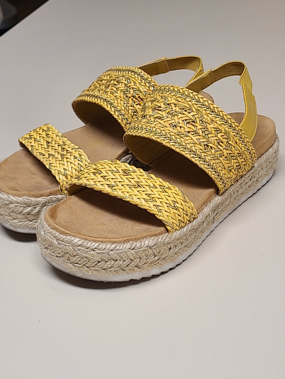 Karli Double strap platform espadrille slingback sandals size 7 1/2